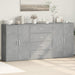 Dulapuri, 3 buc., gri beton, 60x31x84 cm, lemn prelucrat - WALTI WALTI