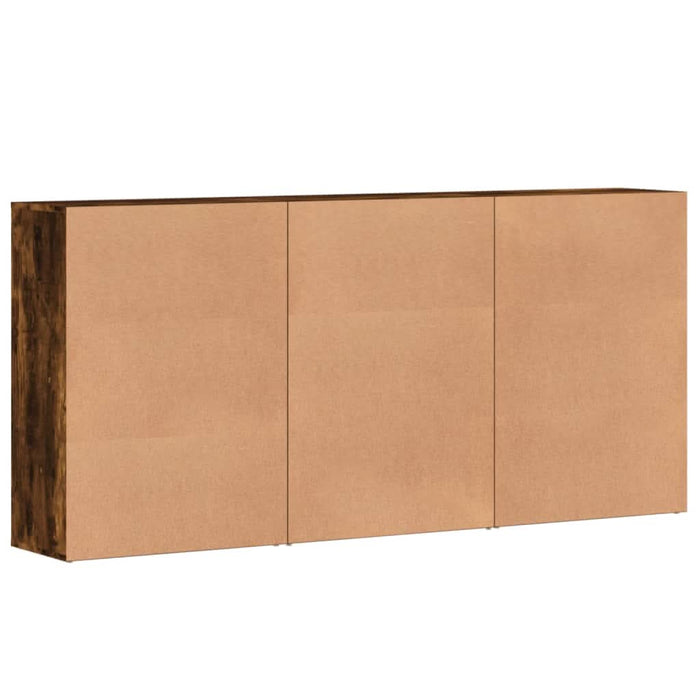 Dulapuri, 3 buc., stejar fumuriu, 60x31x84 cm, lemn prelucrat - WALTI WALTI