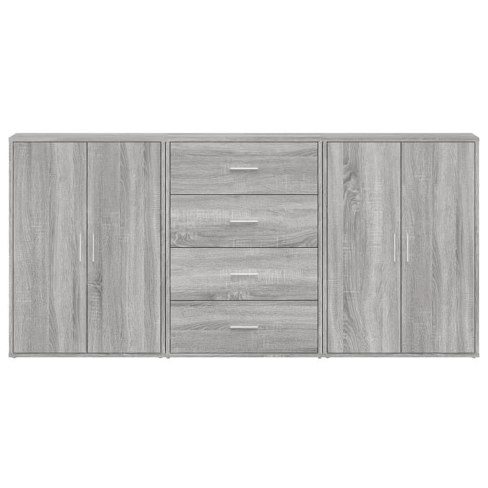 Dulapuri, 3 buc., gri sonoma, 60x31x84 cm, lemn prelucrat - WALTI WALTI