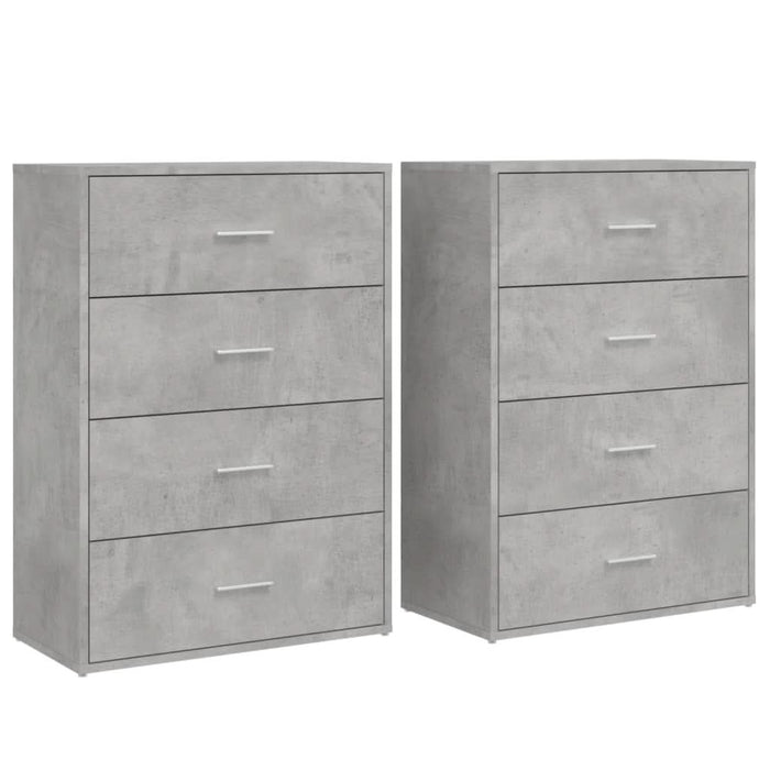 Dulapuri, 2 buc., gri beton, 60x31x84 cm, lemn prelucrat - WALTI WALTI