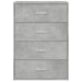 Dulapuri, 2 buc., gri beton, 60x31x84 cm, lemn prelucrat - WALTI WALTI