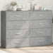 Dulapuri, 2 buc., gri beton, 60x31x84 cm, lemn prelucrat - WALTI WALTI