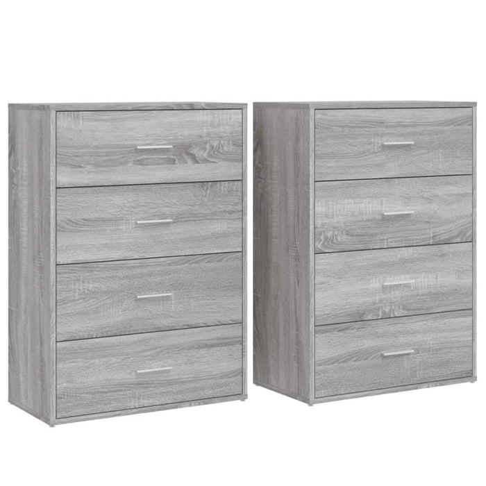 Dulapuri, 2 buc., gri sonoma, 60x31x84 cm, lemn prelucrat - WALTI WALTI