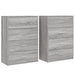 Dulapuri, 2 buc., gri sonoma, 60x31x84 cm, lemn prelucrat - WALTI WALTI