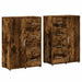 Dulapuri, 2 buc., stejar fumuriu, 60x31x84 cm, lemn prelucrat - WALTI WALTI