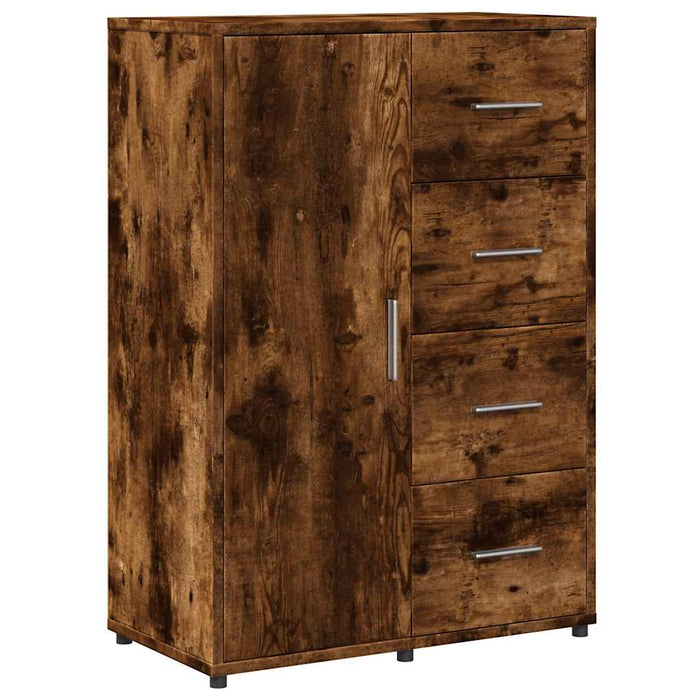 Dulapuri, 2 buc., stejar fumuriu, 60x31x84 cm, lemn prelucrat - WALTI WALTI