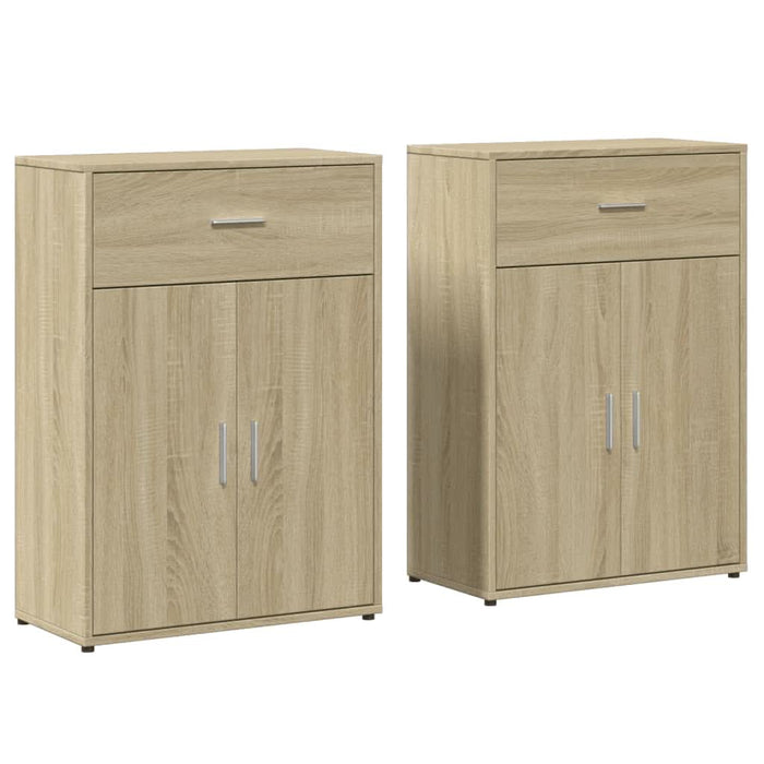 Comode, 2 buc., stejar sonoma, 60x30x84 cm, lemn compozit - WALTI WALTI