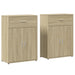 Comode, 2 buc., stejar sonoma, 60x30x84 cm, lemn compozit - WALTI WALTI
