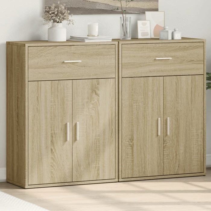 Comode, 2 buc., stejar sonoma, 60x30x84 cm, lemn compozit - WALTI WALTI