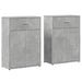 Comode, 2 buc., gri beton, 60x30x84 cm, lemn compozit - WALTI WALTI