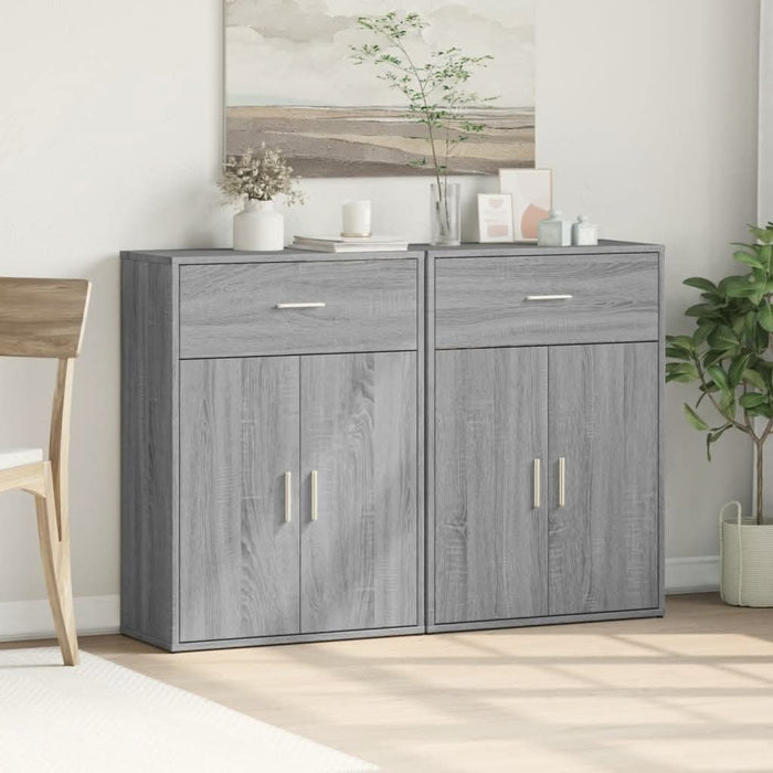 Dulapuri, 2 buc., gri sonoma, 60x30x84 cm, lemn prelucrat - WALTI WALTI