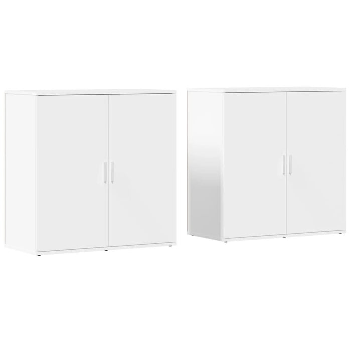 Dulapuri, alb, 2 buc., 79x38x80 cm, lemn prelucrat - WALTI WALTI