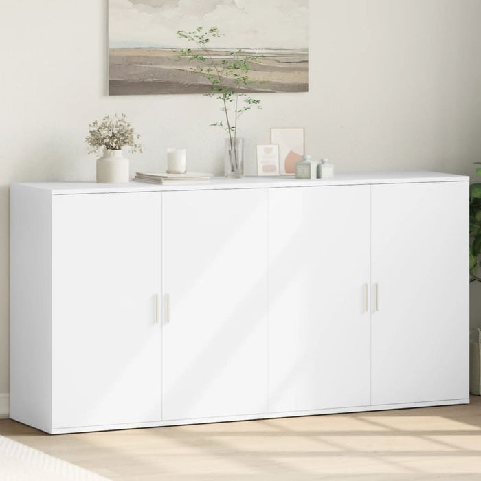 Dulapuri, alb, 2 buc., 79x38x80 cm, lemn prelucrat - WALTI WALTI