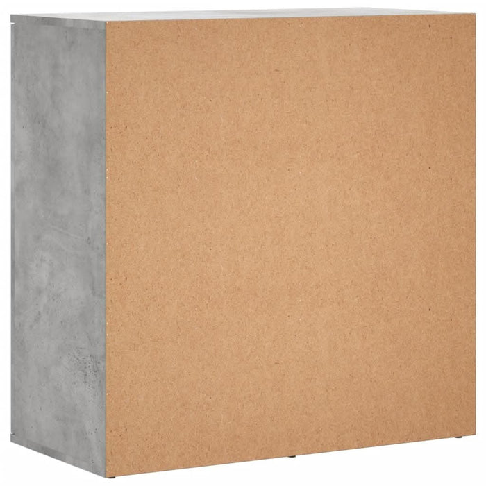 Dulapuri, 2 buc., gri beton, 79x38x80 cm, lemn prelucrat - WALTI WALTI