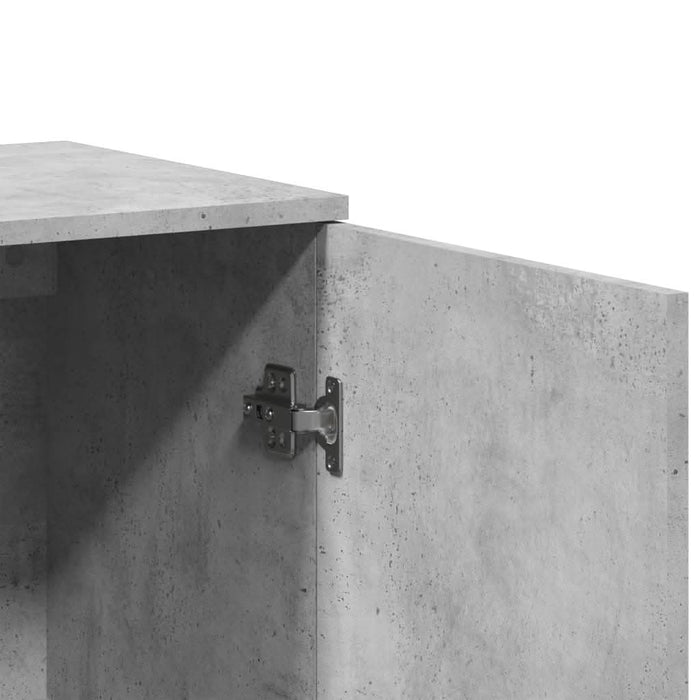 Dulapuri, 2 buc., gri beton, 79x38x80 cm, lemn prelucrat - WALTI WALTI