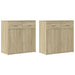 Dulapuri, 2 buc., stejar sonoma, 79x38x80 cm, lemn prelucrat - WALTI WALTI