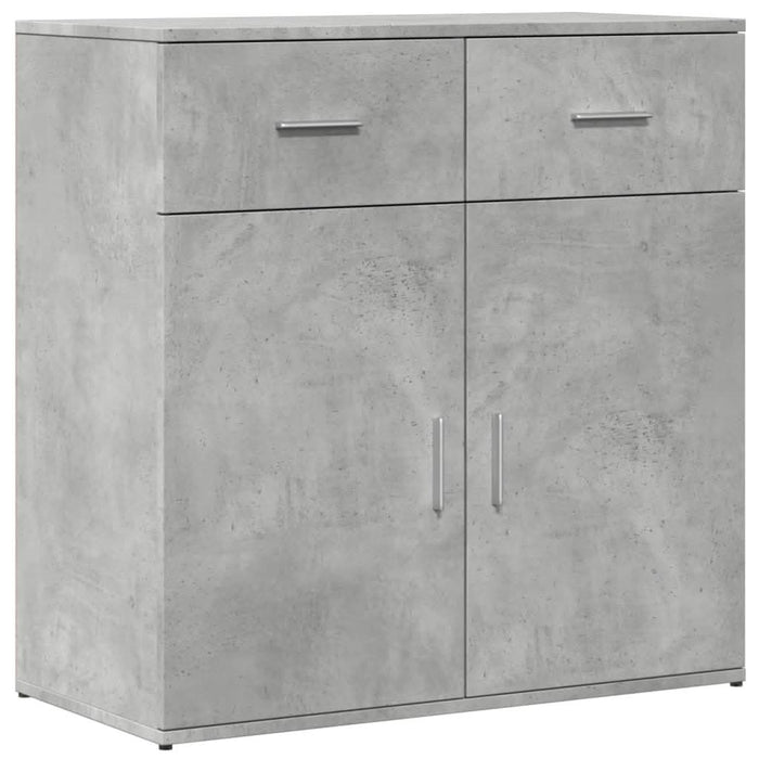 Dulapuri, 2 buc., gri beton, 79x38x80 cm, lemn prelucrat - WALTI WALTI
