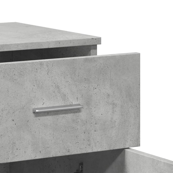 Dulapuri, 2 buc., gri beton, 79x38x80 cm, lemn prelucrat - WALTI WALTI