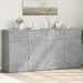 Dulapuri, 2 buc., gri beton, 79x38x80 cm, lemn prelucrat - WALTI WALTI