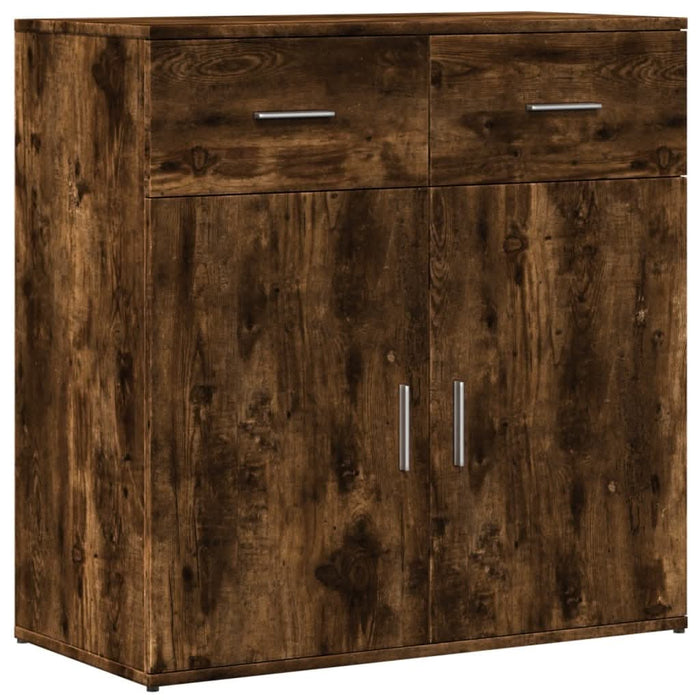 Dulapuri, 2 buc., stejar fumuriu, 79x38x80 cm, lemn prelucrat - WALTI WALTI