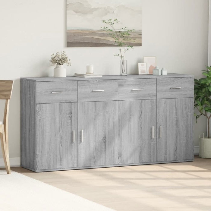 Comode, 2 buc., gri sonoma, 79x38x80 cm, lemn compozit - WALTI WALTI