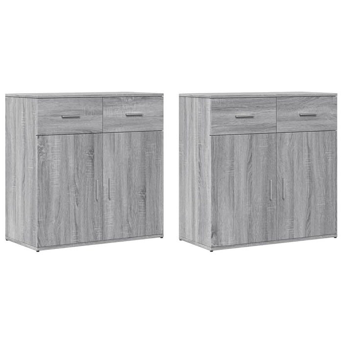 Comode, 2 buc., gri sonoma, 79x38x80 cm, lemn compozit - WALTI WALTI