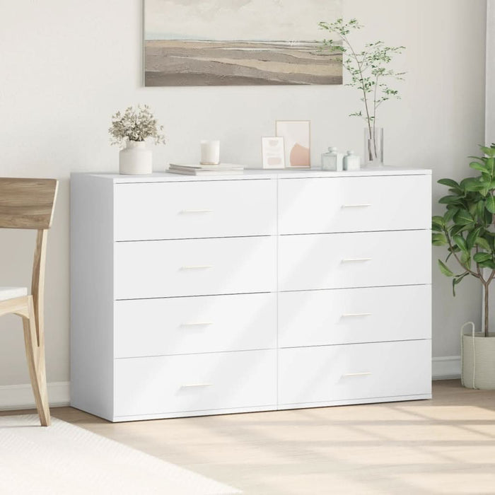 Servante, 2 buc., alb, 60x39x80 cm, lemn prelucrat - WALTI WALTI
