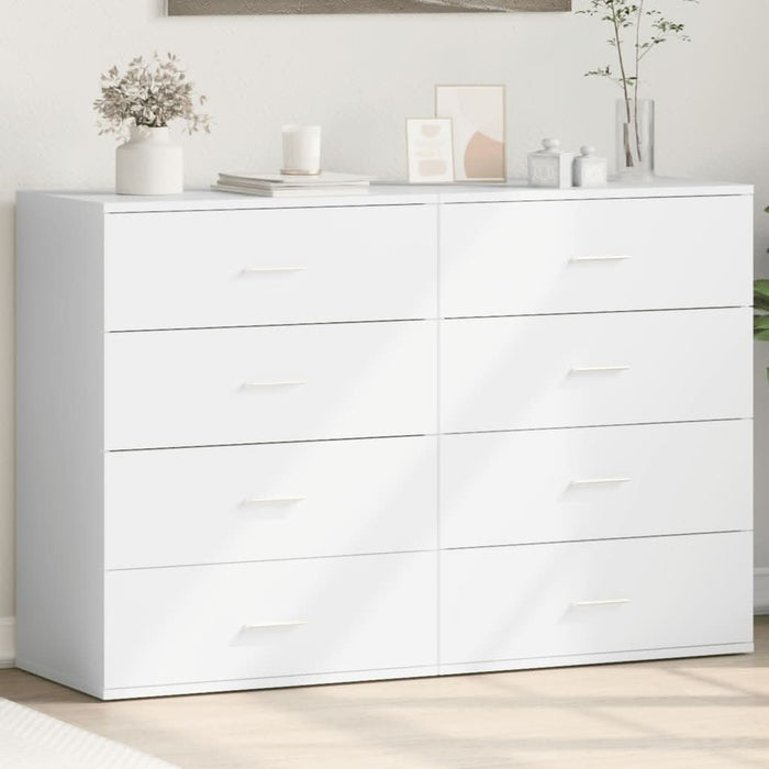 Servante, 2 buc., alb, 60x39x80 cm, lemn prelucrat - WALTI WALTI