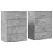 Dulapuri, 2 buc., gri beton, 60x39x80 cm, lemn prelucrat - WALTI WALTI