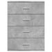Dulapuri, 2 buc., gri beton, 60x39x80 cm, lemn prelucrat - WALTI WALTI