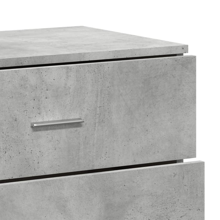 Dulapuri, 2 buc., gri beton, 60x39x80 cm, lemn prelucrat - WALTI WALTI