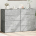 Dulapuri, 2 buc., gri beton, 60x39x80 cm, lemn prelucrat - WALTI WALTI