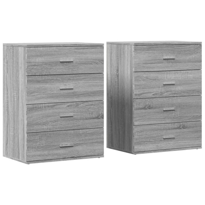 Dulapuri, 2 buc., gri sonoma, 60x39x80 cm, lemn prelucrat - WALTI WALTI