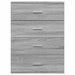 Dulapuri, 2 buc., gri sonoma, 60x39x80 cm, lemn prelucrat - WALTI WALTI