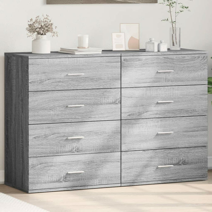 Dulapuri, 2 buc., gri sonoma, 60x39x80 cm, lemn prelucrat - WALTI WALTI