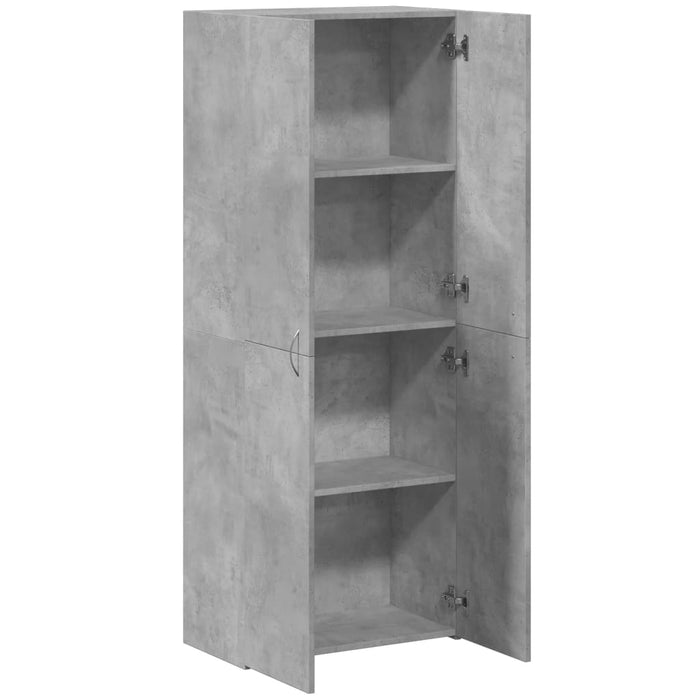 Fișet, gri beton, 60x32x153 cm, lemn prelucrat - WALTI WALTI