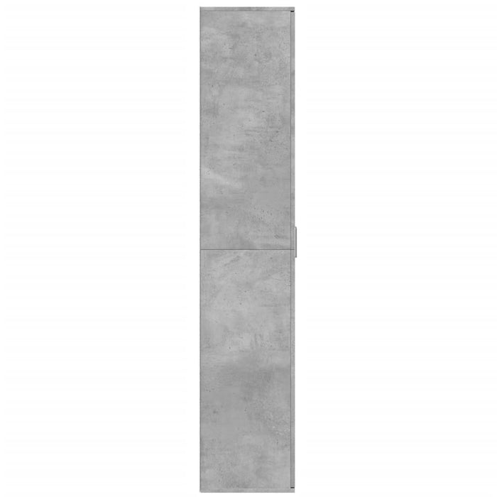 Dulap înalt, gri beton, 80x35x180 cm, lemn prelucrat - WALTI WALTI