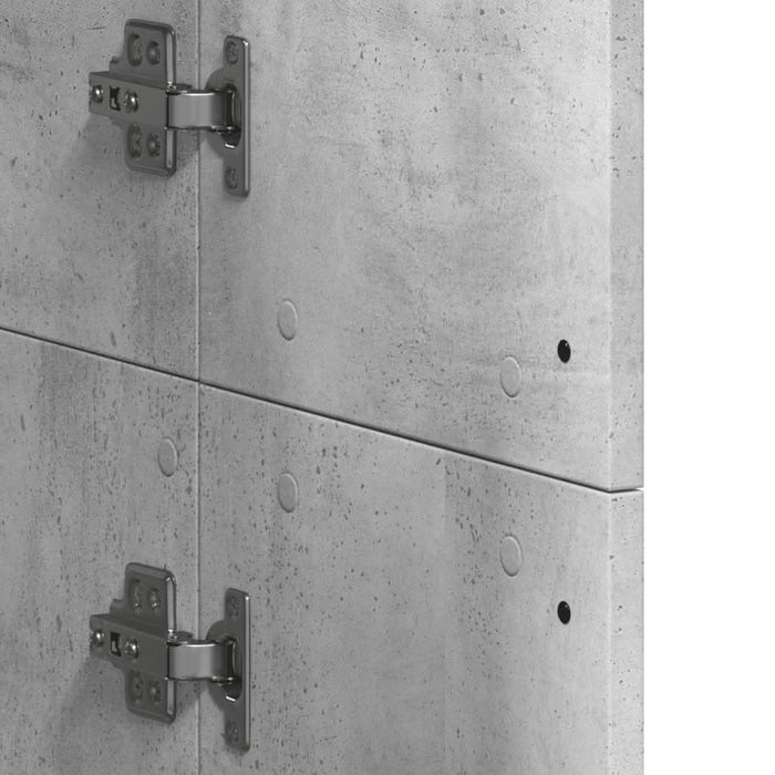 Dulap înalt, gri beton, 60x35x180 cm, lemn prelucrat - WALTI WALTI