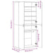 Pantofar, alb, 80 x 39 x 178 cm, PAL - WALTI WALTI