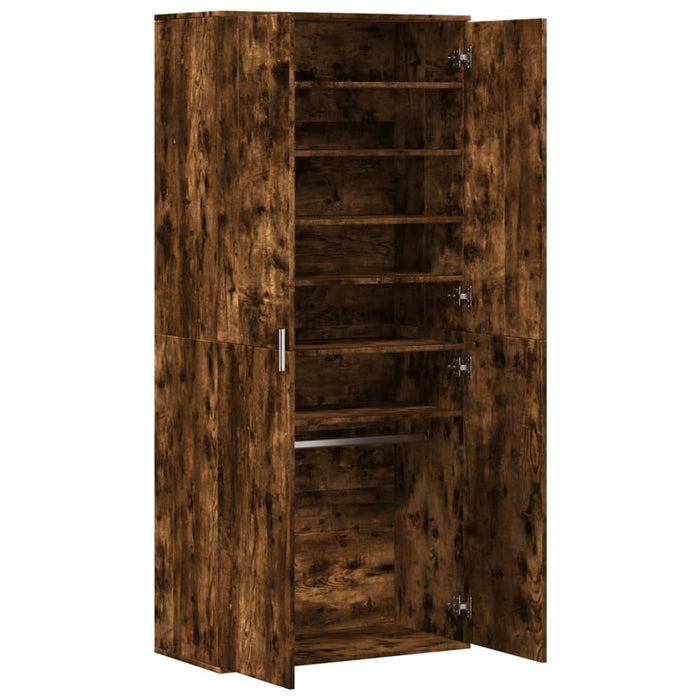 Pantofar, stejar fumuriu, 80x39x178 cm, lemn prelucrat - WALTI WALTI