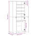 Pantofar, stejar fumuriu, 80x39x178 cm, lemn prelucrat - WALTI WALTI