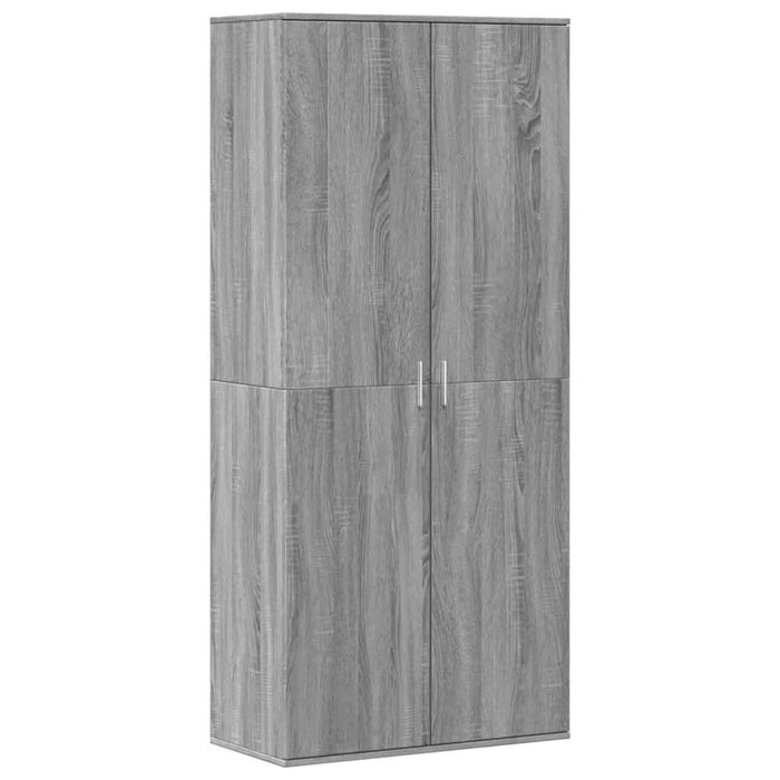 Pantofar, gri sonoma, 80x39x178 cm, lemn prelucrat - WALTI WALTI