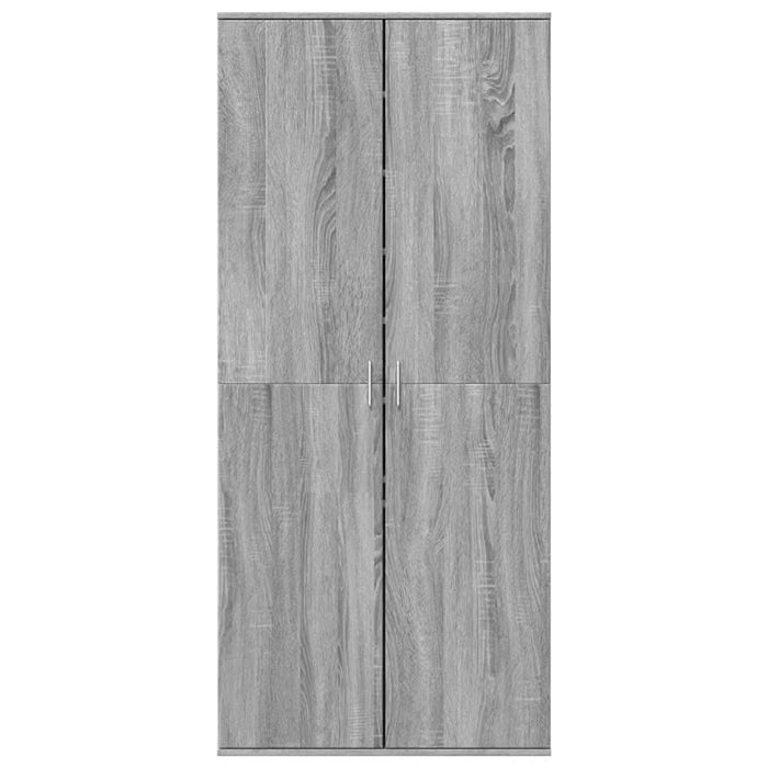 Pantofar, gri sonoma, 80x39x178 cm, lemn prelucrat - WALTI WALTI