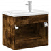 Dulap pentru chiuvetă de baie lavoar încorporat, stejar fumuriu - WALTI WALTI
