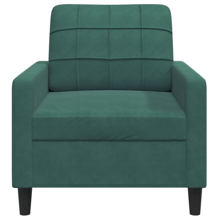 Fotoliu canapea, verde închis, 60 cm, catifea - WALTI WALTI