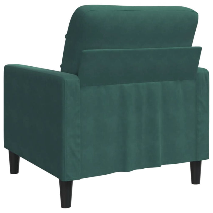 Fotoliu canapea, verde închis, 60 cm, catifea - WALTI WALTI