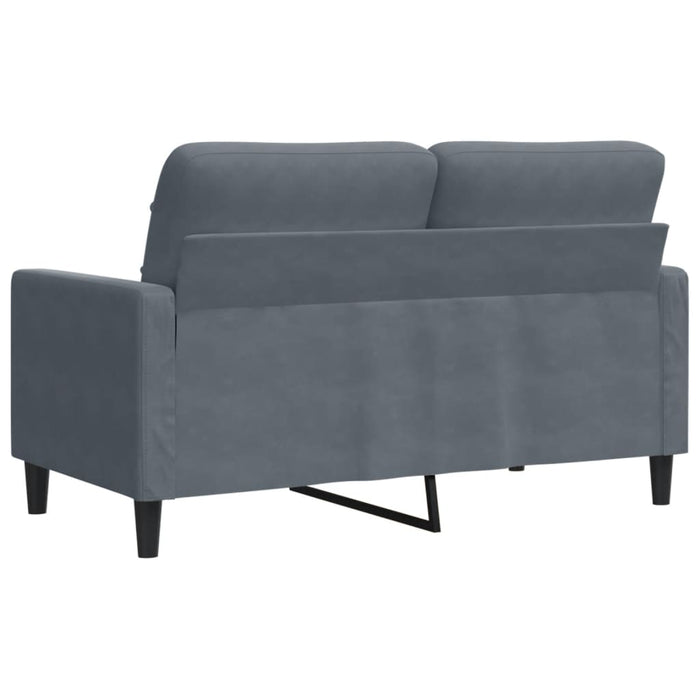 Canapea cu 2 locuri, gri închis, 120 cm, catifea WALTI