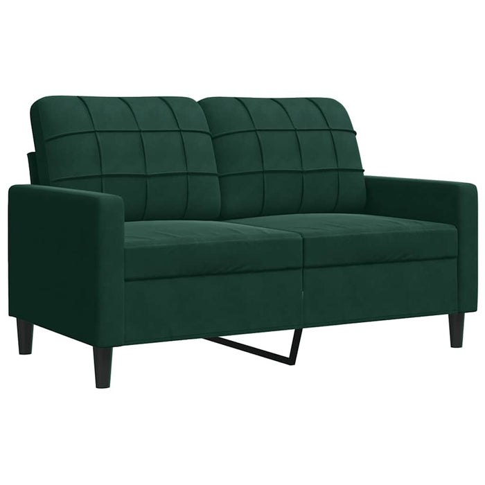 Canapea cu 2 locuri, verde închis, 120 cm, catifea - WALTI WALTI
