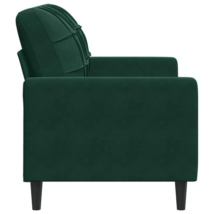Canapea cu 2 locuri, verde închis, 120 cm, catifea - WALTI WALTI