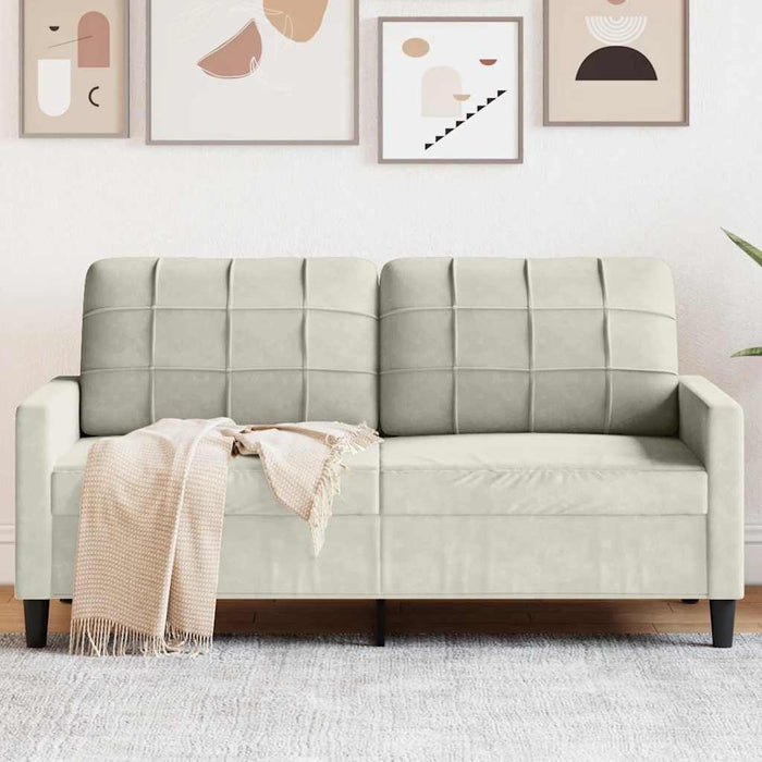 Canapea cu 2 locuri, crem, 140 cm, catifea - WALTI WALTI